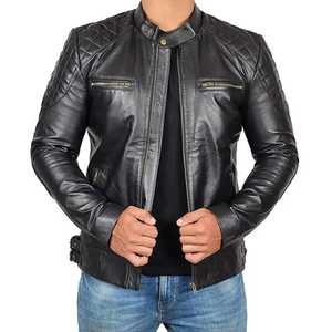 Veste en cuir pour homme de créateur avec design personnalisé, veste en cuir grande taille pour l'hiver, utilisation en extérieur, service OEM pour homme. - Product Image 1