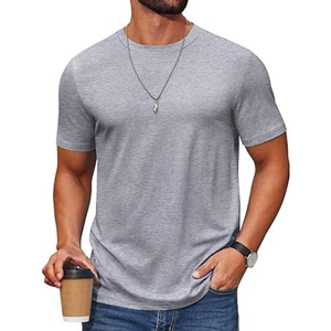 Camiseta de Manga Corta para Hombre de Alta Calidad, Nueva Tendencia, Ropa Casual, Talla Grande, Tejido de Algodón/Poliéster, Adulto - Product Image 1