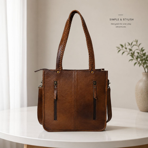 Hand Tooled Genuine Leather Hair On Cowhide Shoulder Tote Bag for Women Western Fringe Handbag Floral Embossed Crossbody Purse - Product Image 3