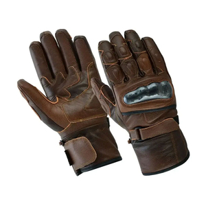 Full Finger Cowhide Racing Gloves With Palm Guard Adjustable Wrist Strap For Riding Outdoor Use - Product Image 3