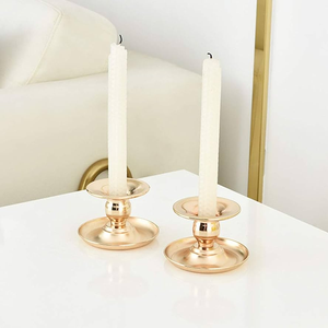 Brass <b>Square</b> Eco-Friendly Reusable Heat Resistant Pillar <b>Candle</b> Holder for Christmas Home Decoration - Product Image 4