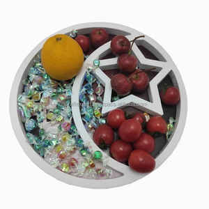 Hotsale Eid Mubarak Ramadan Décorations de table Ramadan bonbons plateau de nourriture fête lune forme or plateaux de service par rfcrafts - Product Image 4