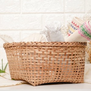 Cesta pequeña de bambú para almacenamiento y decoración, precio de fabricante al por mayor, cestas de fibra natural - Product Image 4