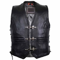Gilet en cuir PU décontracté pour homme, très populaire pour l'automne - Imperméable et coupe-vent, respirant, fermeture éclair, options personnalisables