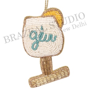 ผ้าปักลายต้นคริสต์มาสลูกปัดเป็นมิตรต่อสิ่งแวดล้อมทำด้วยมือของประดับรถอูฐดาวม้าทะเล - Product Image 3