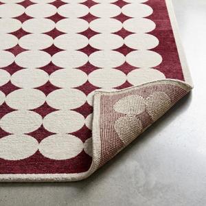 Alfombra de Lana Floral Clásica de Lujo en Borgoña y Marfil, Tejida a Mano, Suave, para Sala de Estar o Dormitorio - Product Image 6