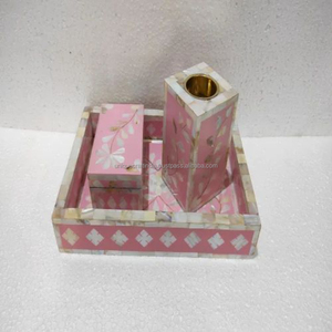 Ensemble de Bukhoor en bois de luxe avec finition nacre, plateau en résine, brûleur d'encens, boîte de rangement, décoration artisanale, cadeau - Product Image 3