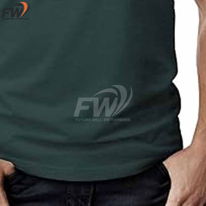 Camisetas de gimnasio para hombre, personalizadas, de gran venta, cómodas, transpirables, 100% algodón, diseño de hombros caídos, en color sólido, cuello en V - Product Image 4