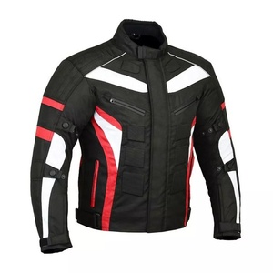 เสื้อแจ็คเก็ตมอเตอร์ไซค์ผู้ชาย สีดำ แดง ขาว แขนยาว กันลม ใส่ได้ทุกฤดู - Product Image 3