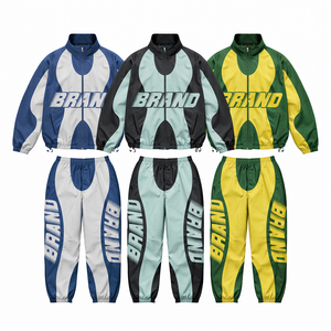 Conjuntos Cortavientos de Nylon Unisex 2026, Chándal Urbano Sólido, Ligero y Transpirable con Forro de Malla, Pantalones Cortavientos con Logotipo Personalizado - Product Image 3