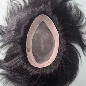 Perruque de cheveux indiens de haute qualité Taz Hair Bangladesh pour hommes, style Deep Wave, base mono douce, système capillaire bangladais - Product Image 1