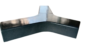 Wholesale KNT Creations Black Fiberglass Y Shaped Durable Sitting <b>Bench</b> Classic Smooth Matt Finish Waterproof All Seasons - Product Image 6