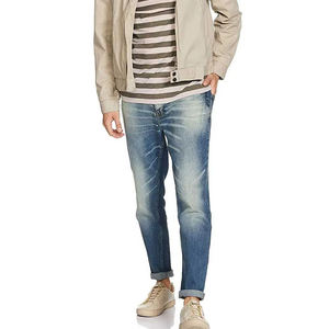 กางเกงยีนส์ผู้ชายขายส่ง สีน้ำเงิน ไซส์ใหญ่ ระบายอากาศได้ดี ทรงตรง ขายาว พร้อมโลโก้สั่งทำ - Product Image 3