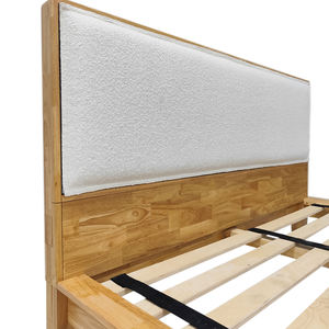 Cadre de lit plateforme en bois d'hévéa avec menuiserie japonaise, taille et couleur personnalisées, lit en bois massif OEM/ODM Vietnam - Product Image 3