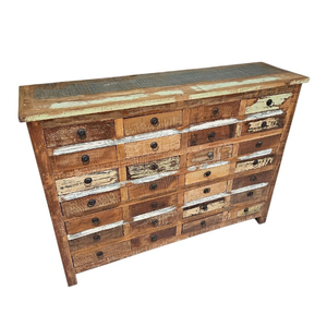 Rustic Multi Drawer Living Room Cabinet Reclaimed Wood <b>Storage</b> <b>Chest</b> Industrial Console Cabinet for Bedroom Home Bar - Product Image 2