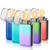 Briquet électronique rechargeable Type-C en métal, prix d'usine, avec design coupe-vent et sans flamme, pour cigarettes, fumeurs et barbecue en extérieur