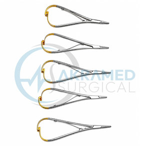 Juego de 5 Portaagujas TC Mathieu de 18 cm, Carburo de Tungsteno, Instrumentos Quirúrgicos Dentales, Certificación CE, Reutilizables - Product Image 4