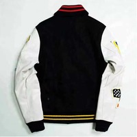Veste universitaire vintage en chenille personnalisée en gros, veste de baseball brodée avec lettres, streetwear unisexe, fabricant OEM