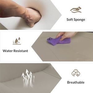 Set di 4 Sedie da Pranzo Moderne in Pelle PU Marrone Chiaro con Gambe in Metallo, Imbottite per Cucina, Ristorante, Soggiorno, Sala Riunioni - Product Image 6