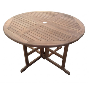 Solid Teak Compass <b>Foldable</b> <b>Garden</b> <b>Table</b> Modern Outdoor Premium Quality Slatted Top Patio <b>Garden</b> Hotel Resort Niwara Bisoepo - Product Image 2