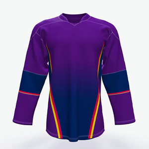 Wholesale Cheap Best Price 100% Polyester Printed Digital Print Unisex Youth Team Practice Ice Hockey Jersey - Product Image 6
