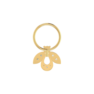 0.08 Carat Natural Diamond 14K Gold Nose Pin Women's Ethnic HI Color VS-SI Clarity Fine Rings - Product Image 5
