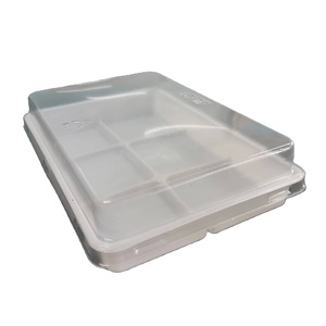 6 grids Cookie Box Cake box Clear PET clamshell plus white bottoming tray