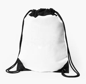Unisex <b>Drawstring</b> Gym <b>Backpack</b> White Solid Color Polyester Casual Style Lightweight Below 20L Capacity - Product Image 2