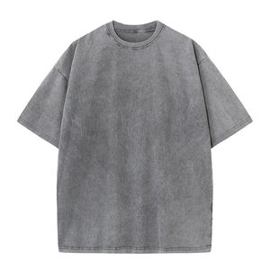 T-shirt rose surdimensionné pour homme, manches courtes, col rond, décontracté, 100 % coton, couleur unie, design vierge, longueur standard, style tricoté, séchage rapide - Product Image 6