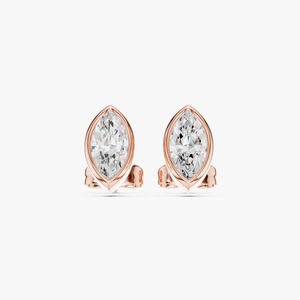 Pendientes de Diamante Cultivado en Laboratorio con Engaste Marquise de 1.5CTW, Oro Amarillo de 9K, Fabricante de Joyería OEM al por Mayor - Product Image 4