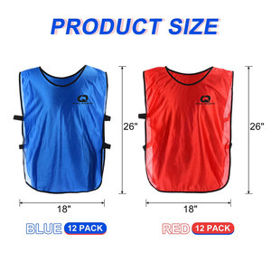 Custom Logo Breathable Summer Team Sports <b>Soccer</b> Training Bibs 100% Polyester Mesh Fabric Unisex Vest for Adults - Product Image 4