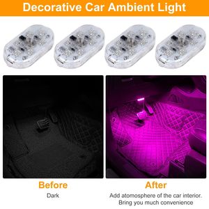 Juego de 4 Luces Interiores Inalámbricas para Auto, Recargables por USB, Magnéticas, con 8 Modos de Iluminación, Accesorios para Auto - Product Image 4