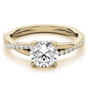 แหวนเพชรทรงกลมเพาะเลี้ยงในห้องปฏิบัติการ ทอง 18k แหวนเพชรเม็ดเดี่ยวทรงกลมเจียระไนแบบเหลี่ยมเพชรพลอย แหวนหมั้นแบบเกลียวสำหรับผู้หญิงและเด็กผู้หญิง - Product Image 5