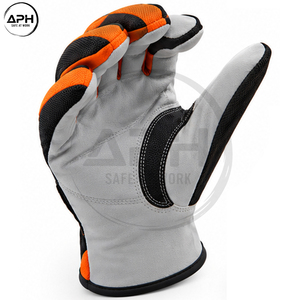 Gants d'assemblage texturés avec logo personnalisé OEM ODM, étiquette privée, coutures contemporaines, vente en gros, noir, jaune fluo, gris - Product Image 2