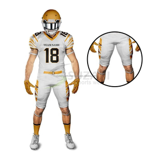 Vente en gros d'uniforme de football américain pour hommes de haute qualité conceptions personnalisées respirant grande taille avec manches courtes - Product Image 6