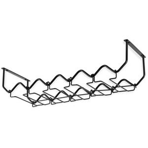 Porte-bouteilles de table sculptural en fer argenté, résistant à la rouille, au design géométrique moderne, abstrait et contemporain - Product Image 2