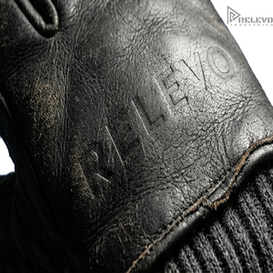 Guantes de Motocicleta de Cuero Vintage al por Mayor OEM, Guantes de Invierno con Forro de Sherpa Cálido, Personalizados con Logotipo/Diseño en Relieve de Piel de Vaca - Product Image 4