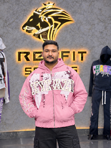 Nouveau sweat à capuche zippé oversize pour homme, style streetwear, en coton noir French Terry respirant, coupe classique, avec logo imprimé sur le devant, style automne - Product Image 3