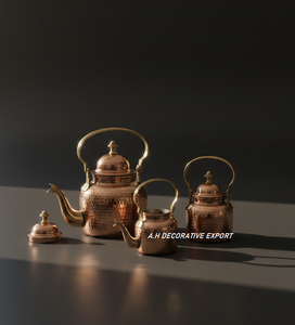 Tetera y Olla Decorativas de Cobre Martillado con Asa de Metal, Hechas a Mano, Decoración Vintage para Cocina, Utensilios de Cocina No Tóxicos - Product Image 5
