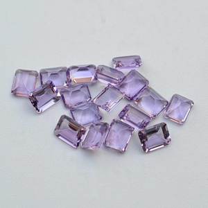 Pierre précieuse naturelle en améthyste rose facettée de forme octogonale 9 mm 11 mm, améthyste Rose de France, pour bijoux et accessoires DIY - Product Image 4