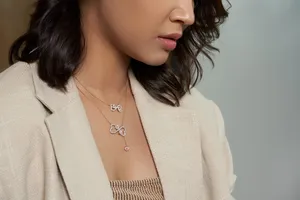 Collar con Colgante de Diamante Cultivado en Laboratorio Ariane Everesse, Corte Redondo y Corazón, Estilo Moderno para Mujer, Compromiso, Boda, Fiesta, India - Product Image 4