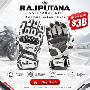 Gants de moto en cuir professionnels avec logo personnalisé, gants de motocross pour hommes, gants de course en cuir pour hommes, gants de protection en fibre de carbone - Product Image 1