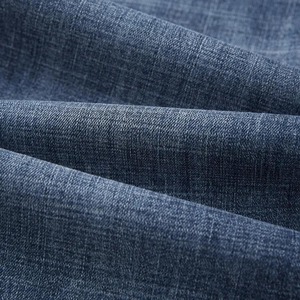 <b>Mens</b> Medium Dark Blue Denim Shorts Faded Whiskered Vintage Wash Bermuda Style Relaxed Straight Cut Five Pocket Jorts Apparel - Product Image 4