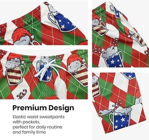 <b>Men's</b> Customizable High Waist Jogger Pants Solid Color Lightweight Sublimation Flat Front Trousers with Pockets - Product Image 2