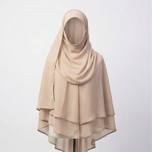 ผ้าคลุมศีรษะฮิญาบแบบยาวสำหรับสตรีมุสลิม ผ้าฝ้ายเนื้อนุ่ม ระบายอากาศได้ดี คุณภาพพรีเมียม ดีไซน์หรูหราทันสมัย ขายส่งจากโรงงาน - Product Image 1