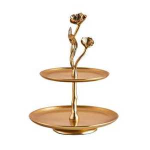 <b>Rotating</b> <b>Cake</b> <b>Stand</b> Tiered Dessert Display Cupcake Holder Elegant Wedding Birthday Party Serving Tray for Home Bakery Kitchen - Product Image 3