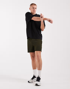 Camiseta de algodón negra de manga corta y cuello redondo para hombre, de color liso, estilo casual, tejido de punto. - Product Image 5