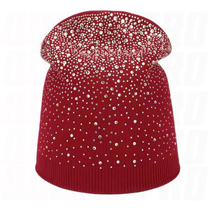 Custom Logo Jacquard Rhinestone Beanie <b>Hat</b> Warm <b>Winter</b> Knitted Breathable Waterproof 100 Percent Acrylic Unisex Fashion - Product Image 1