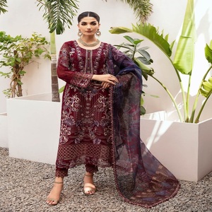 Costumes pakistanais pour femmes par Designers pakistani salwar kameez par Ramsha Vol DASTAN-2 robes pakistanaises ensembles Kurta pour femmes - Product Image 2