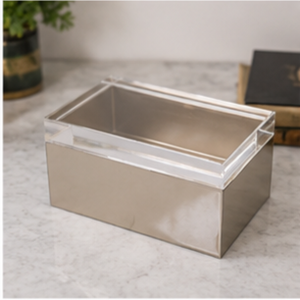 Plateau de rangement rectangulaire en marbre, design minimaliste, durable, pour décoration de table intérieure, utilisation dans le salon - Product Image 5